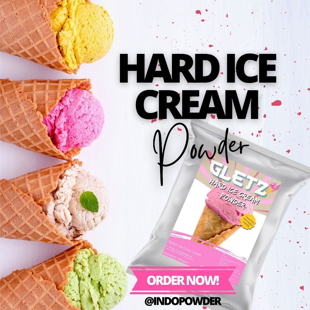

IP Jakarta - Bubuk ES KRIM Aneka Rasa 1Kg - Serbuk HARD ICE CREAM untuk Cafe, Waralaba dan Resto