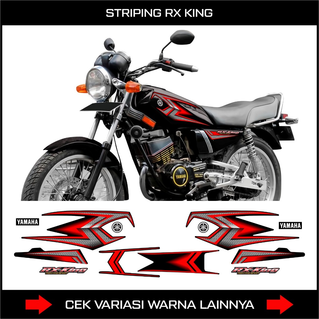 YAMAHA RX KING STRIPING STICKERS ORIGINAL PRINTING GRAPHICS / STICKER VARIASI MOTOR RX KING KOBRA
