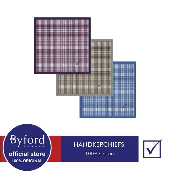 Byford Saputangan  pria 3 Warna / Pack - XBYH16W3C