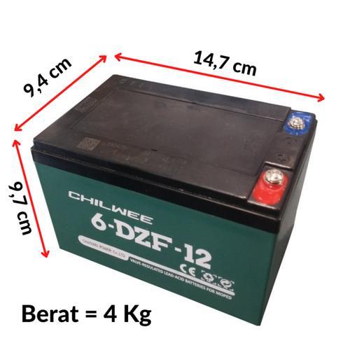 AKI CHILWEE 6-DZF-12 chilwe 6DZF12 12V - 12AH Aki Sepeda Listrik Baterai Sepeda Listrik