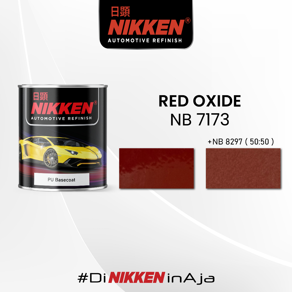 NIKKEN NB 7173 - Warna Solid - Cat PU Basecoat Motor Mobil - Red Oxide