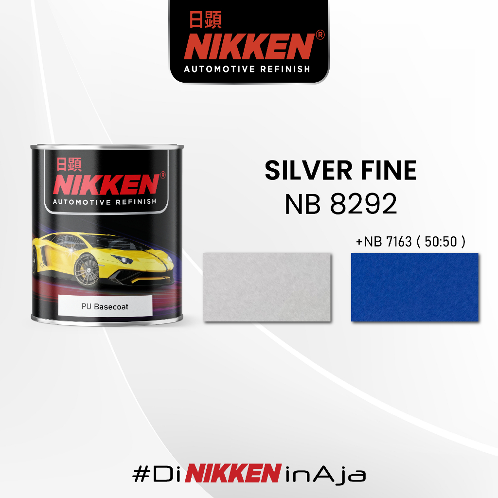 NIKKEN NB 8292 - Warna Metallic - Cat PU Basecoat Motor Mobil - Silver Fine