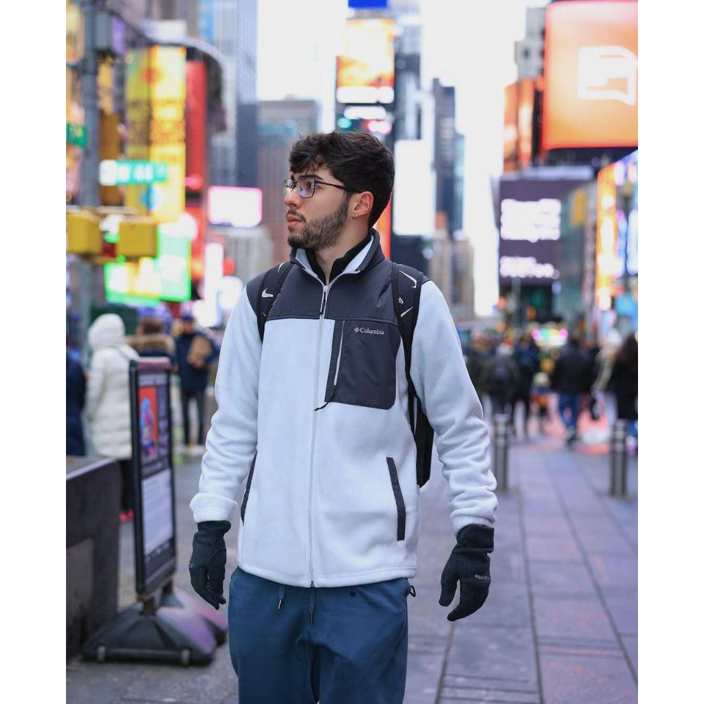 jaket columbia mountain solid fleece - jaket gunung fleece columbia