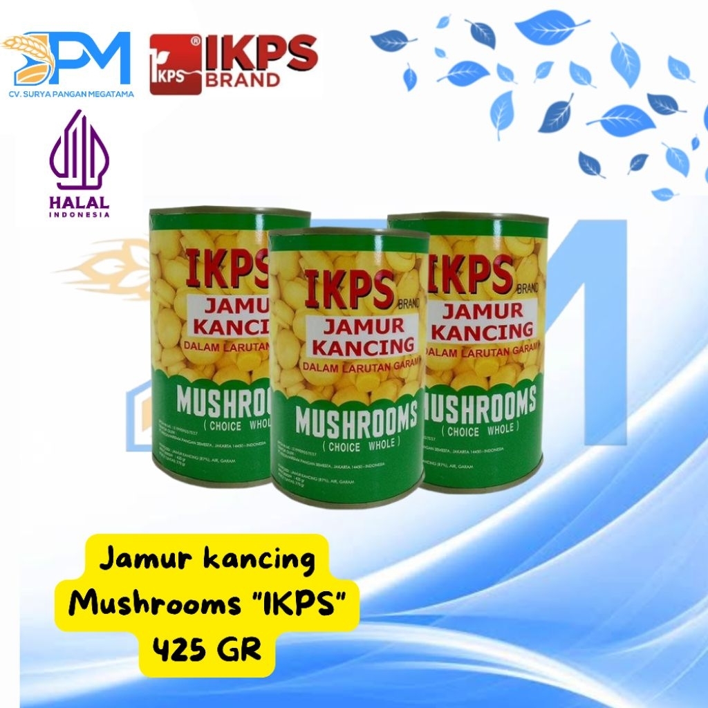 

JAMUR KANCING HALAL IKPS JAMUR KALENG MUSHROOM 425GR CHAMPIGNONS