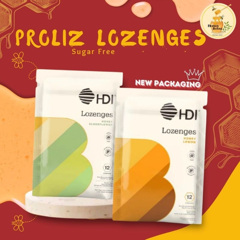 

permen proliz lozenges honey elderflower dan honey lemon exp 10/2027 dan exp 08/2027 original