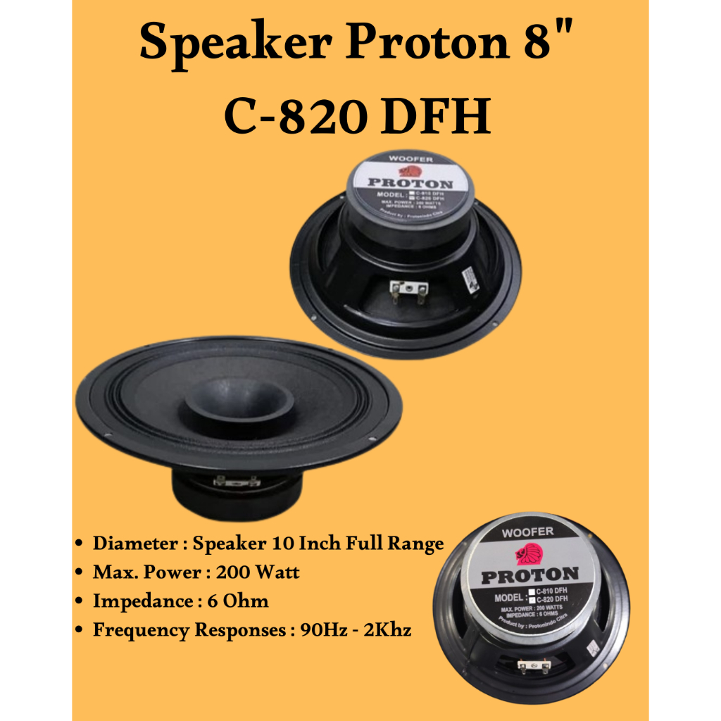 Speaker 8 Inch Proton C-820 DFH Full Range