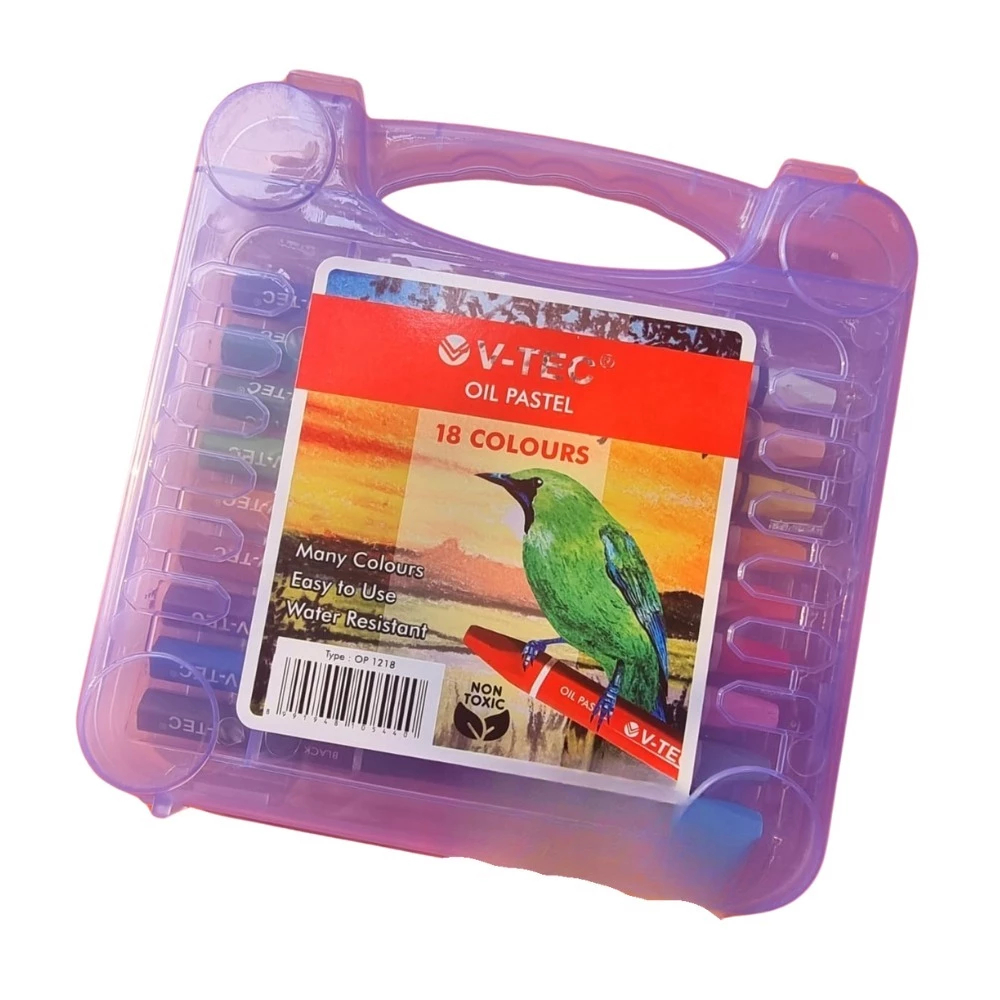 

V-TEC Oil Pastel Type OP 1218 18 Warna / Krayon Minyak