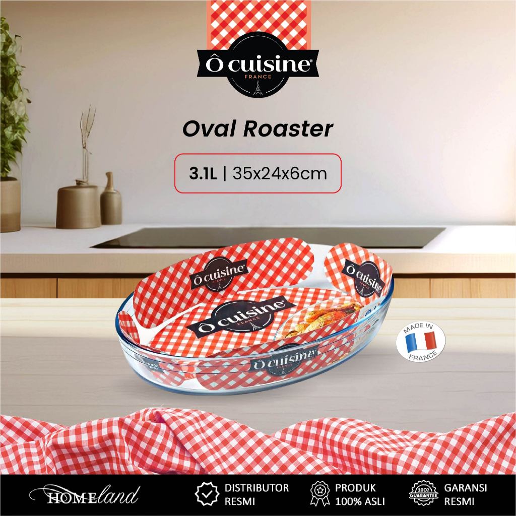 Ocuisine Oval Roaster / Loyang Kaca Oval