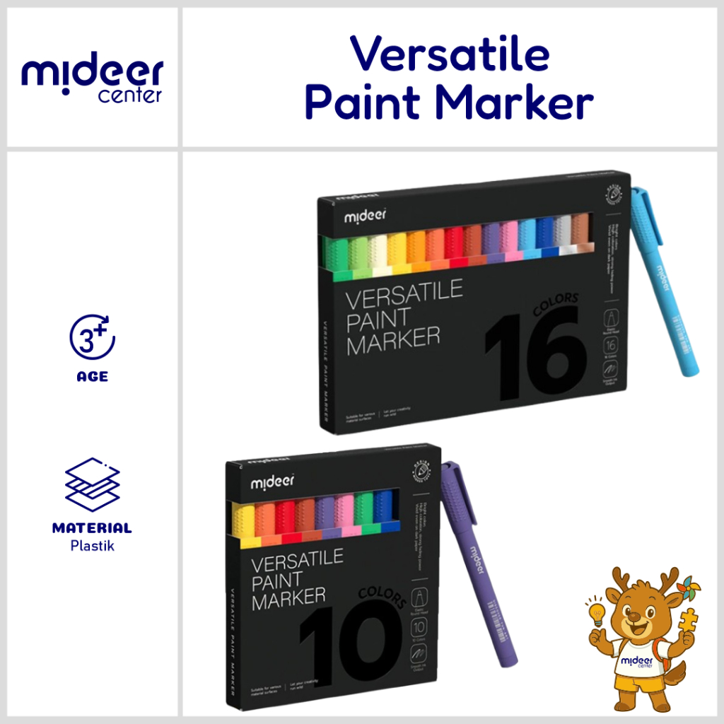 

Mideer Spidol Versatile Warna-Warni – Washable & Erasable Marker untuk Anak | Mainan Edukasi & Kreativitas yang Mudah Dibersihkan (Easy Clean & Easy Wipe)