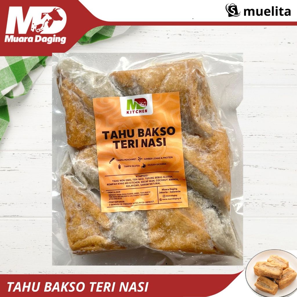 

MD Kitchen Tahu Bakso Teri Nasi 400gr -NON GMO, GLUTEN FREE, TANPA MSG DAN PENGAWET