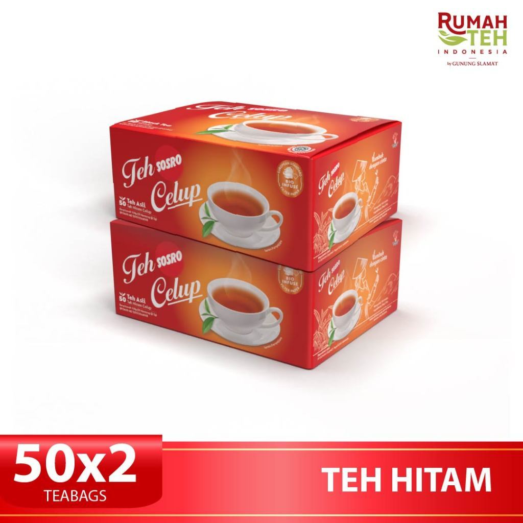 

Teh Celup Sosro 50 Bags x 2 - Teh Hitam berkualitas - Tea Bag