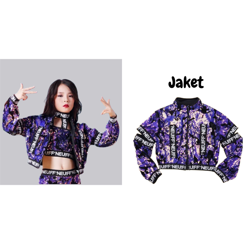 REALDAILY Jaket Kpop Anak Perempuan Korean Style Dance Hip Hop