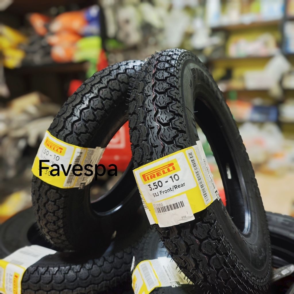 Ban Pirelli SC 30 Ring 10 3.50 Vespa Sprint PX Excel Motif Klasik