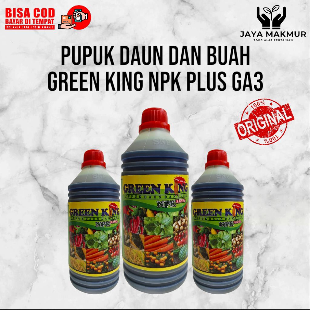 Pupuk Daun dan Buah Green King NPK Plus GA3