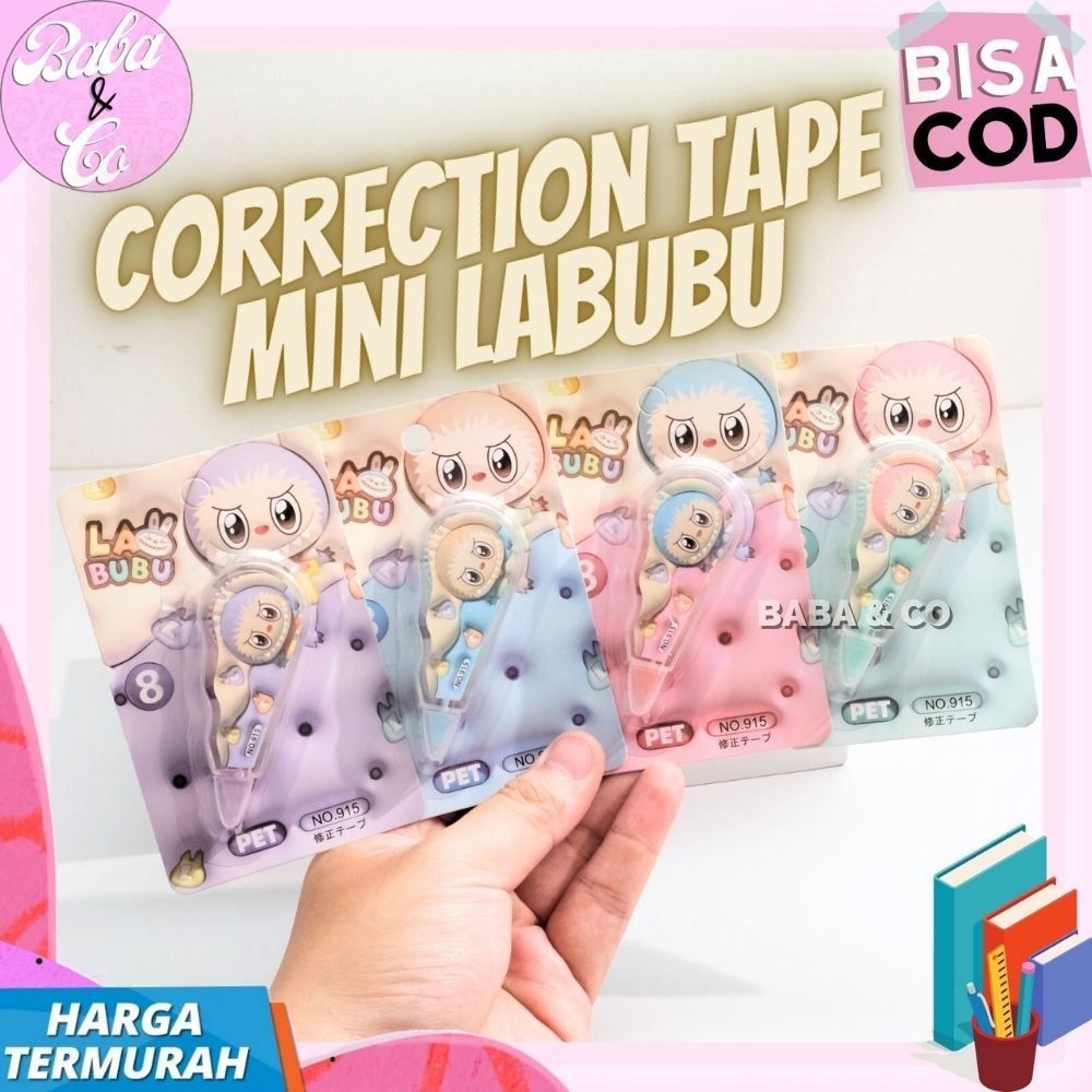 

CORRECTION TAPE LABUBU MINI TIP EX PITA LABUBU LUCU UNIK CORRECTION TAPE PITA LABU LABU SIZE KECIL
