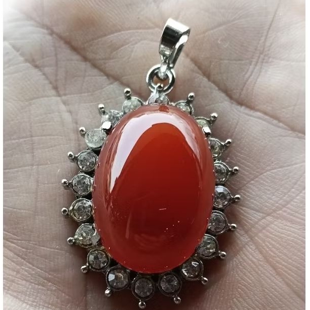 Liontin pria wanita Batu akik Raplesia Dimensi 18×25