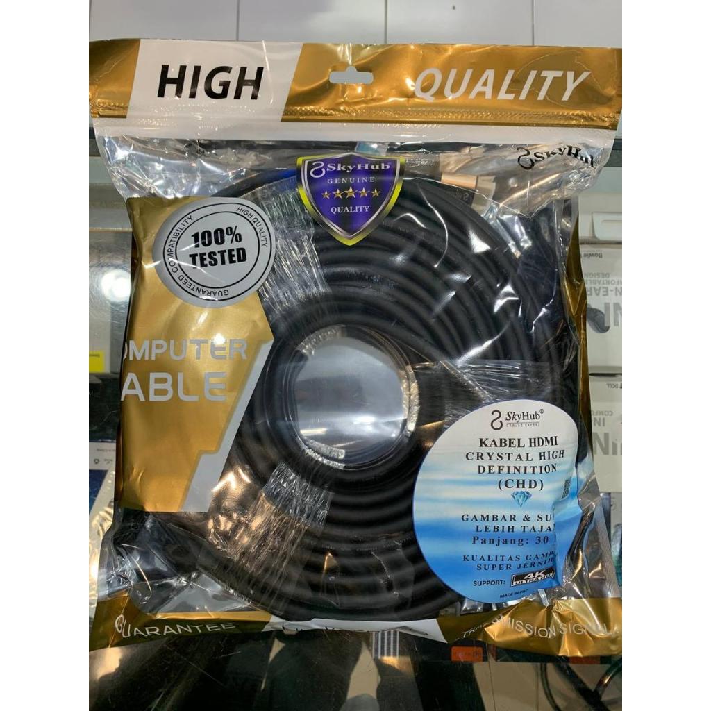 KABEL HDMI HITAM 4K SKYHUB 30 M - KABEL HDMI 4K - KABEL HDMI ORI