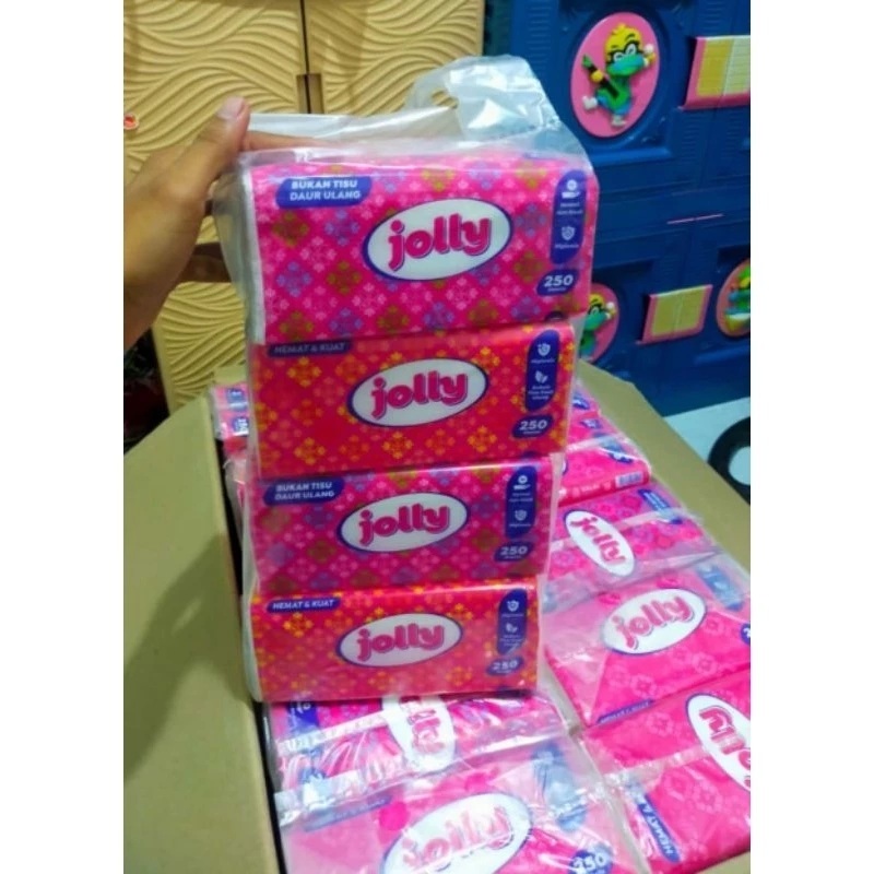 Tissu Jolly Facial Tissue 4pcs x 250 Sheets Murah Promo