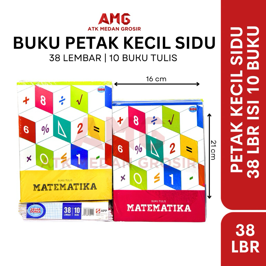 

BUKU PETAK KECIL MATEMATIKA SINAR DUNIA | SIDU ISI 38 LEMBAR HARGA PER BUNGKUS ISI 10 BUKU