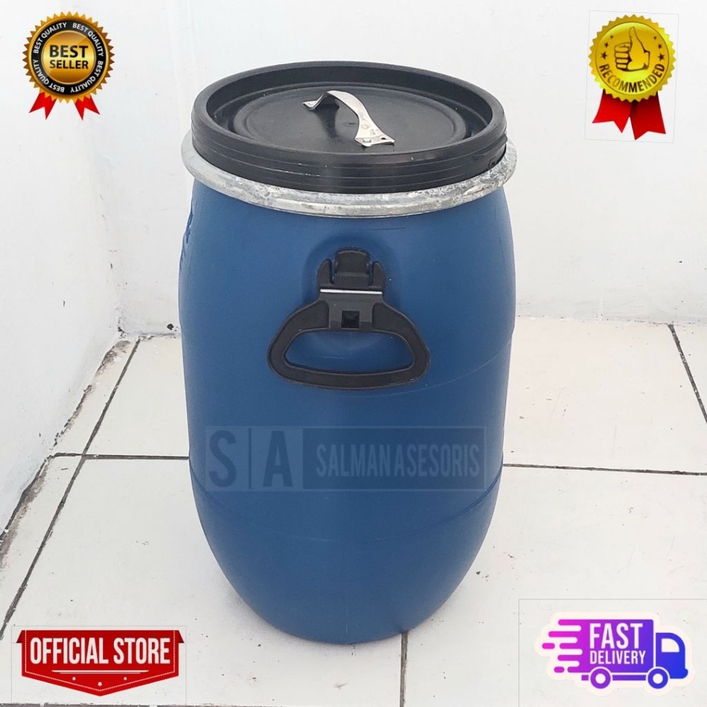 Drum Tong Plastik Tempat Sampah 30 Liter. Toren Tandon Tangki Air
