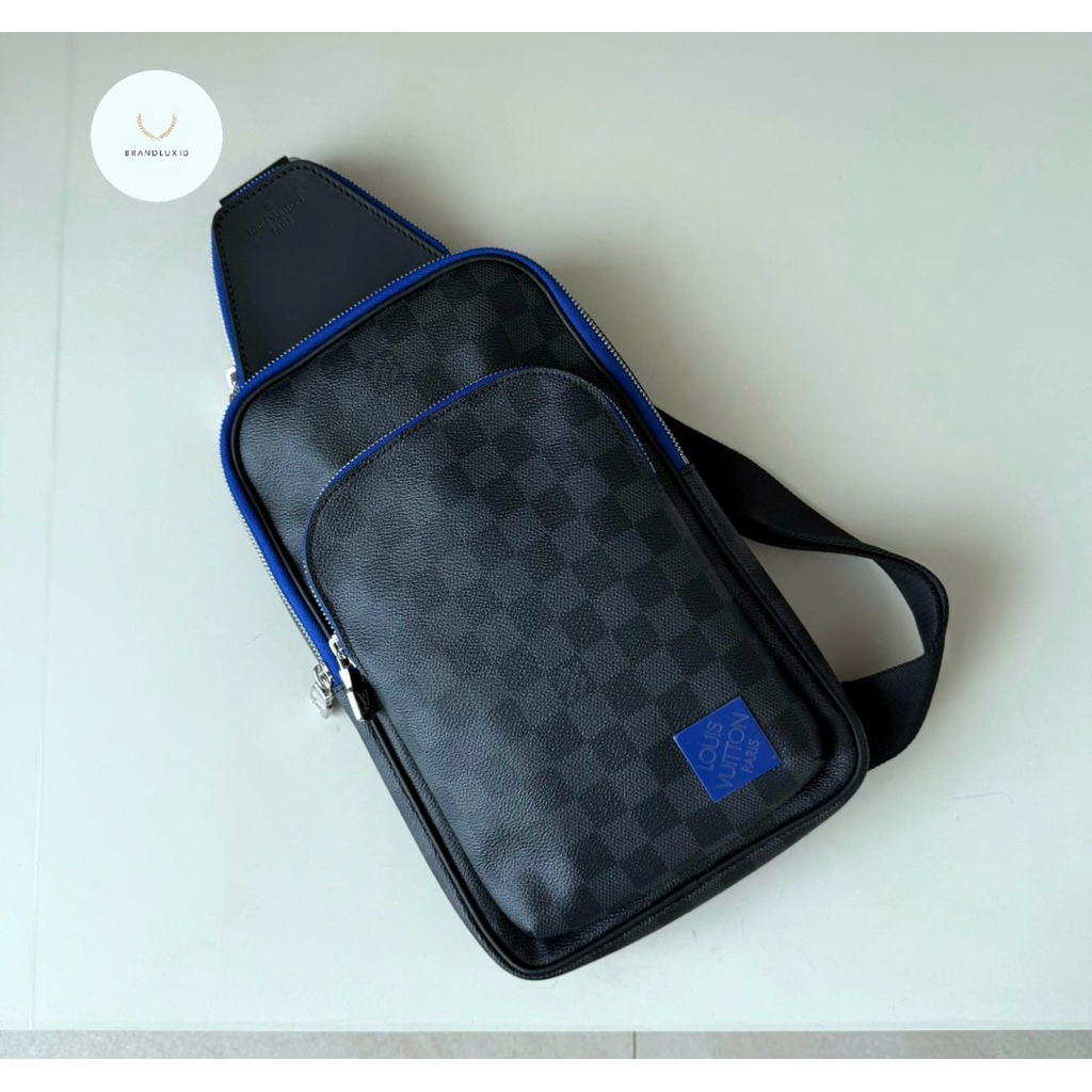 LV New Sling Avenue Damier ( with Blue accent )