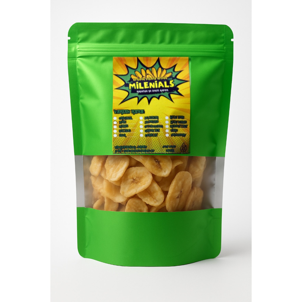 

Keripik Pisang Kepok 100 Gram Rasa Keju Asin