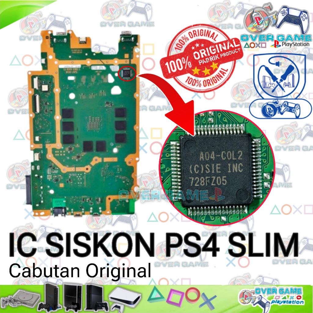 IC SISKON + IC NOR PS4 FAT SLIM PRO CABUTAN MESIN