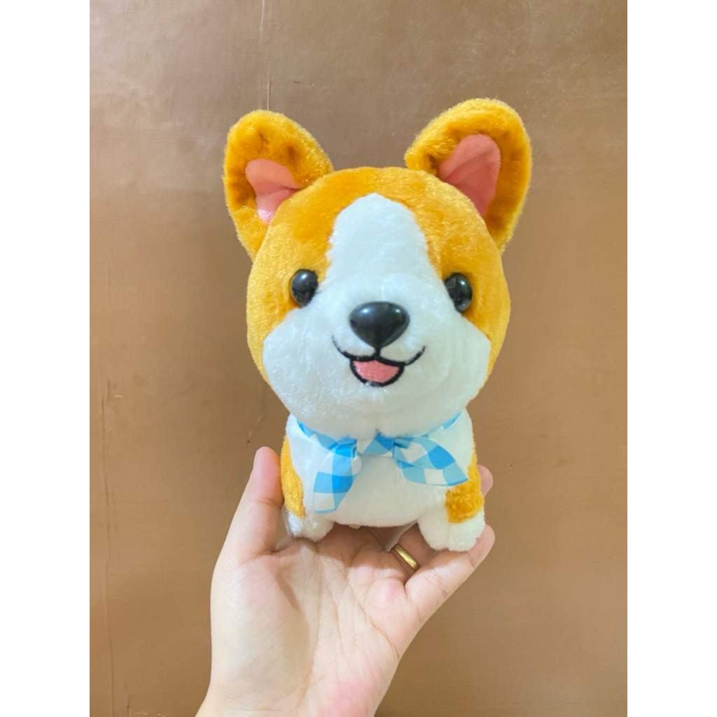 Boneka Karakter Corgi Dog size 23x18cm Original / Boneka Anjing Corgi / Boneka Corgi Lucu