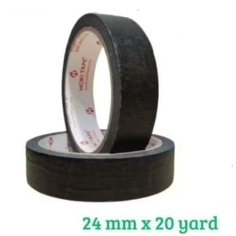 

Masking Tape 24 x 20 yard (18M) / Lakban Kertas Warna Hitam