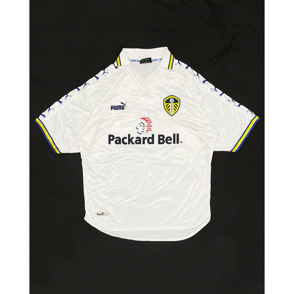 Original Puma Leeds United Home Kit 1998 1999 Jersey Bola Vintage