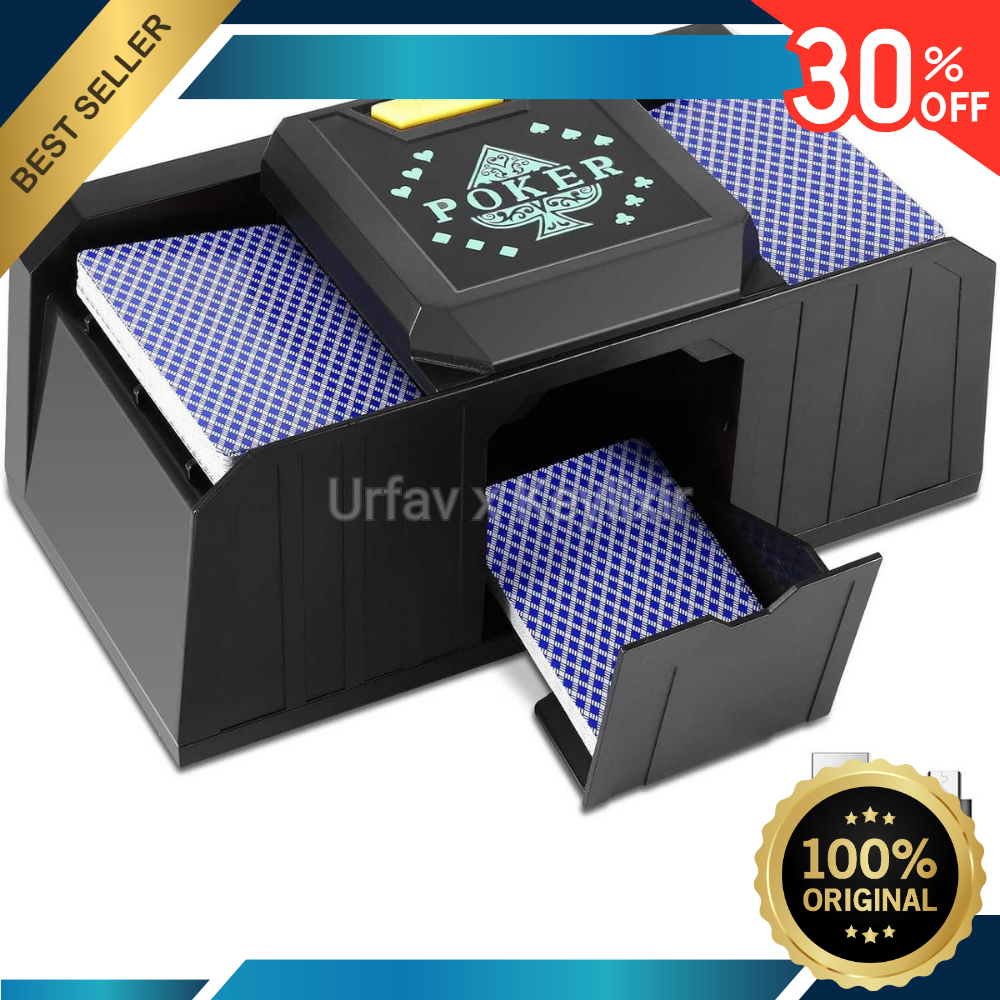 

CardShuff Pro – Mesin Kocok Kartu Otomatis 2 Deck | UNO Poker Bridge