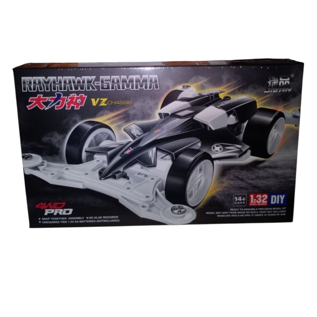 Rep Tamiya mini 4wd Rayhawk gamma merek JIEPIN VZ chassis