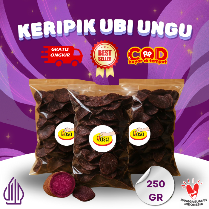 

Keripik Ubi Ungu Wijen 250gr RASA BANDUNG | Snack Sehat Renyah Gurih Kriuk Cemilan Tradisional Enak