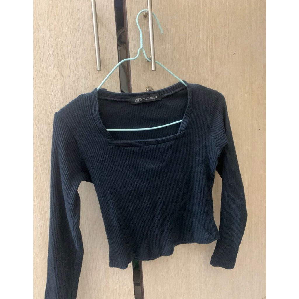 preloved crop top square neck