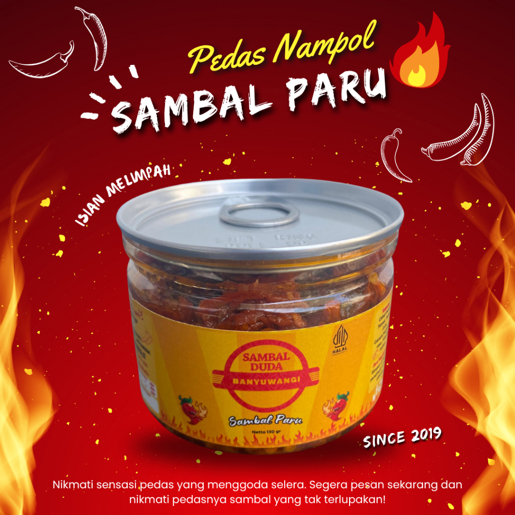 

Sambal Duda - Sambal Paru Tanpa Bahan Pengawet