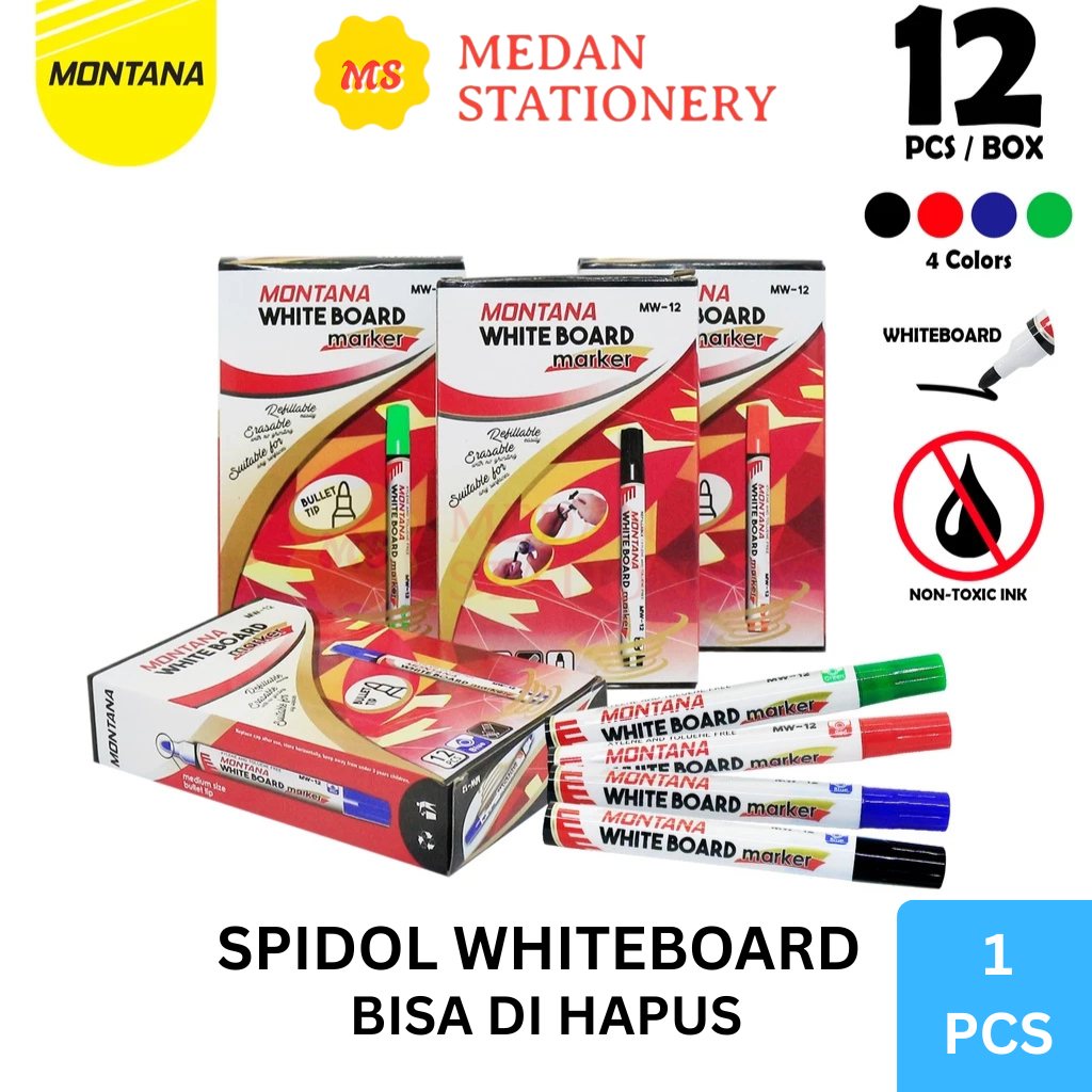 

Montana Spidol Whiteboard Bisa di Hapus PER PCS