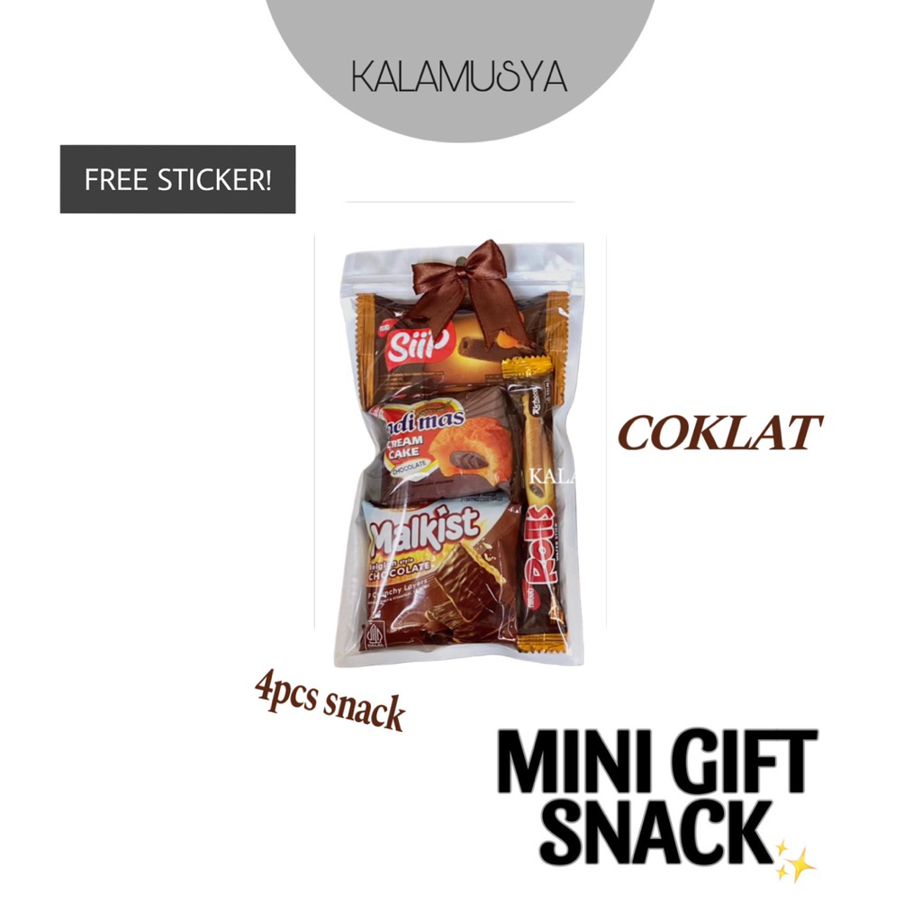 

Mini Hampers Snack COKLAT | Bingkisan Mini Ulang Tahun I Mini Gift Wisuda - Free Sticker