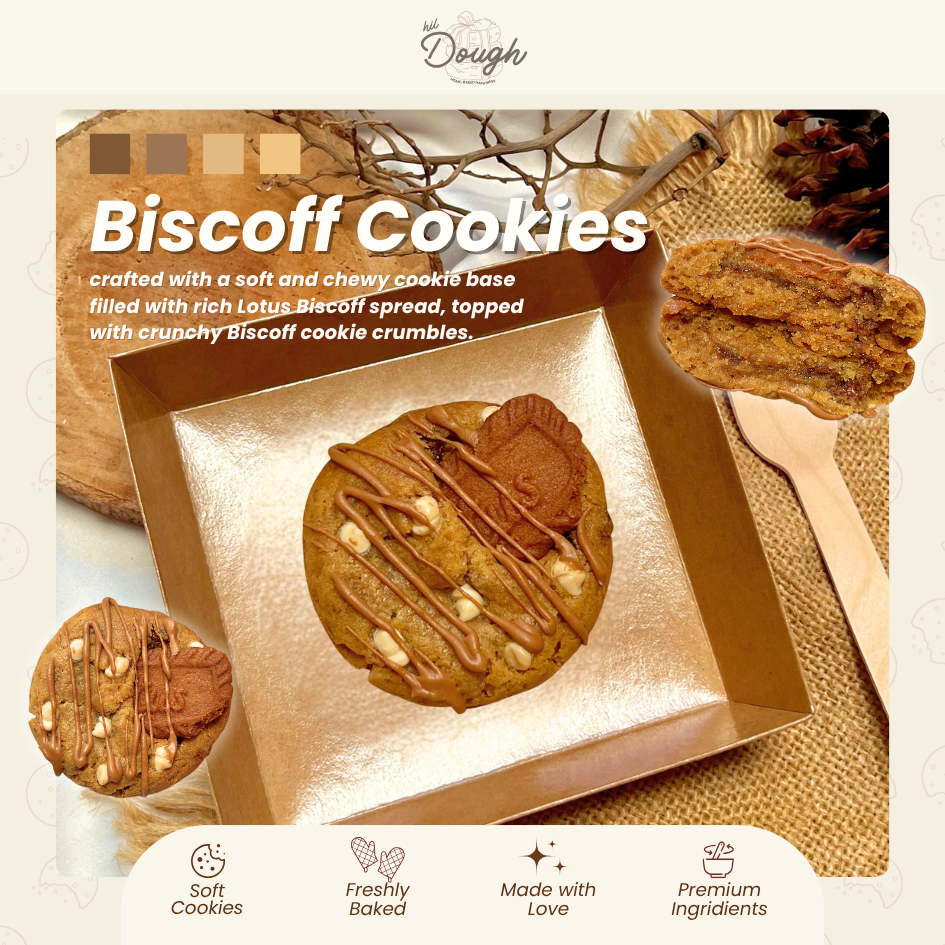

Biscoff Cookies – Big Size (60gr) Soft Baked Premium Cookies by Hildoughbakes