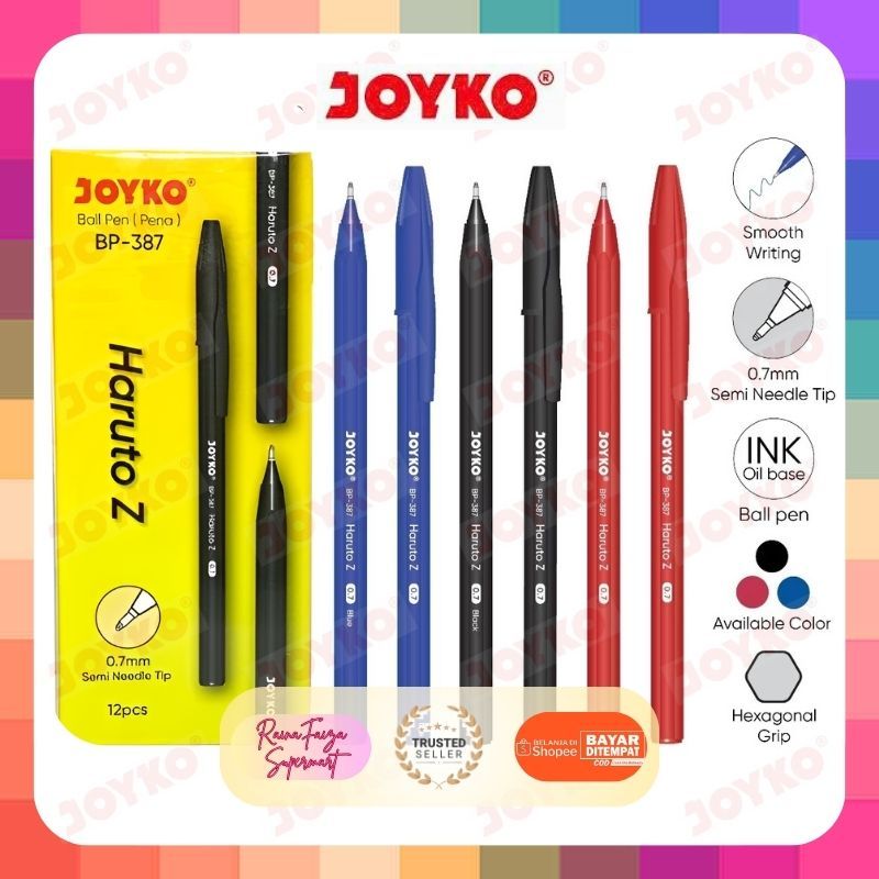 

Pulpen Joyko Haruto Z BP-387 0.7 mm Tinta Gel– Tulisan Halus dan Cepat Kering [] Harga 1 Pack isi 12