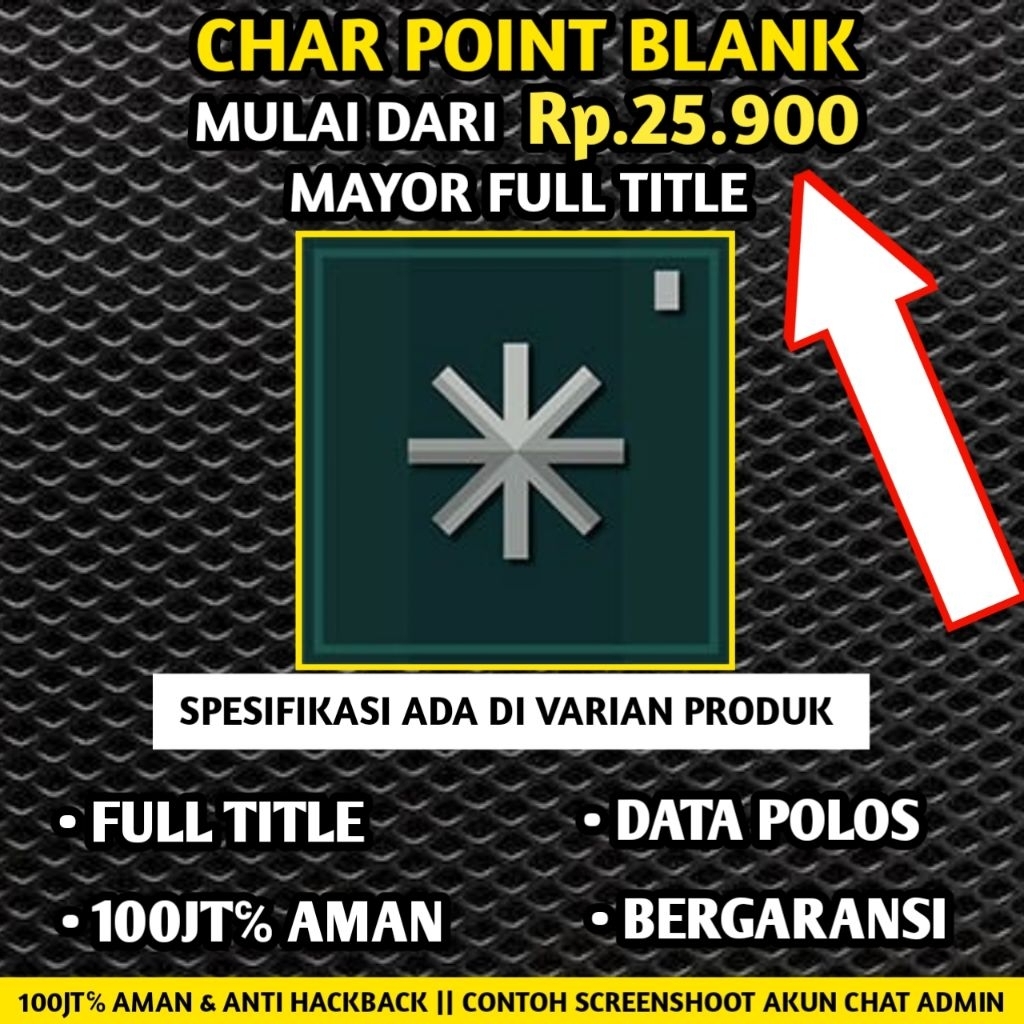 CHAR POINTBLANK / CHAR PB - MAJOR FULL TITLE - BINTANG FULL TITLE | POINTBLANK. | GAME PC | PC