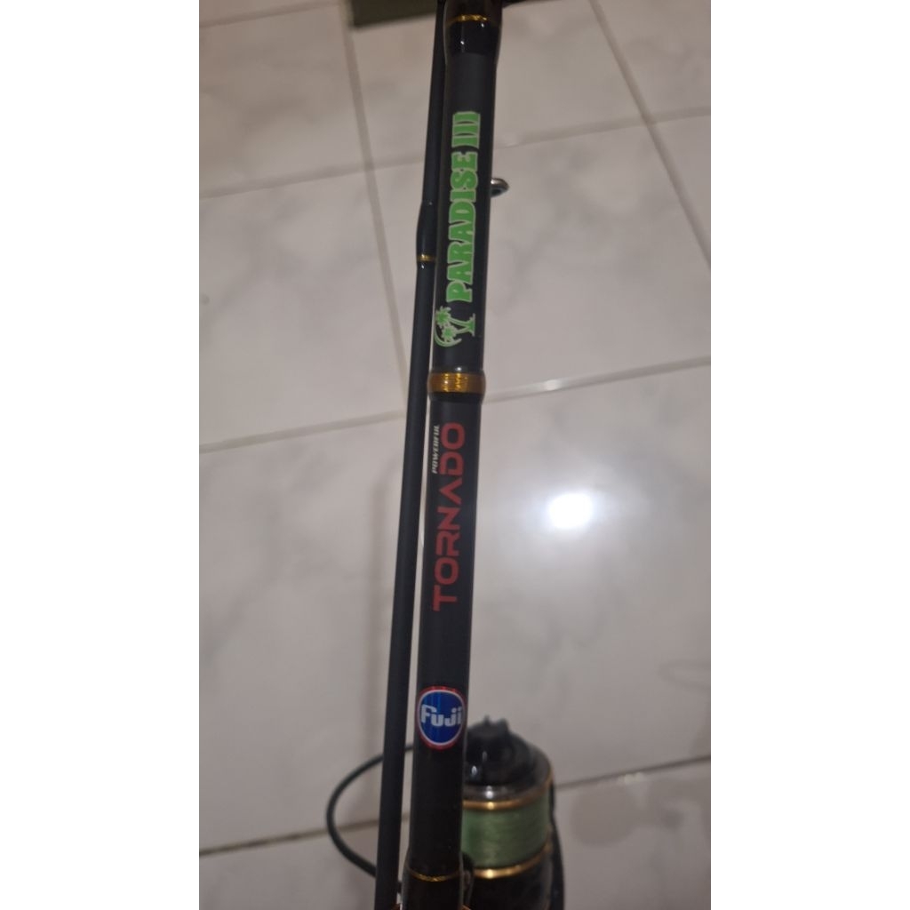 1 set joran tornado paradise 3 dan reel paradise war 3000 (second)