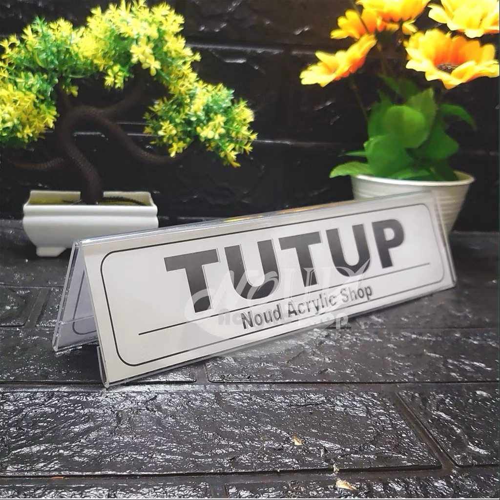 

Akrilik Nama Meja 20x6 / Stand Acrylic / Tent Card