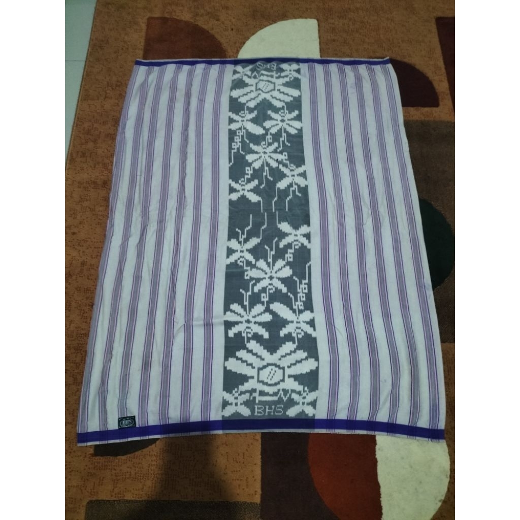 Sarung BHS KES TKB JACQUARD ANTIK Full Sutra Silver Second Mantap