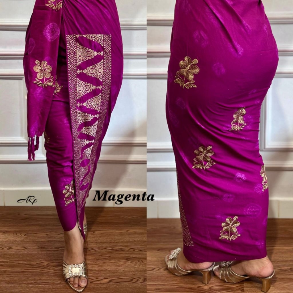 kain endek jumputan // kamen katun jumputan motif set selendang
