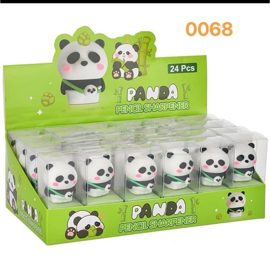 

Rautan Mini Cute Panda Ice Cream Burger 1Box isi 24pcs || Rautan Mini || Pencil Sharpener