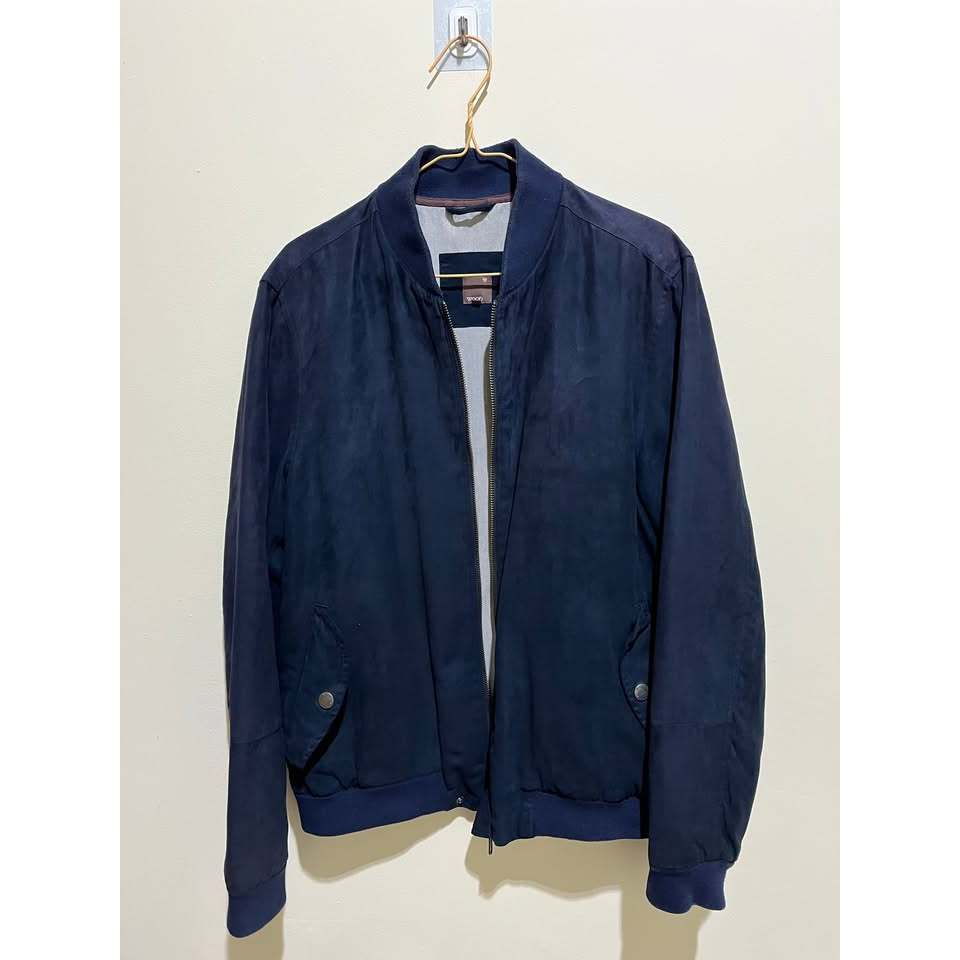 Jaket WOOD Regular Fit Bomber Navy