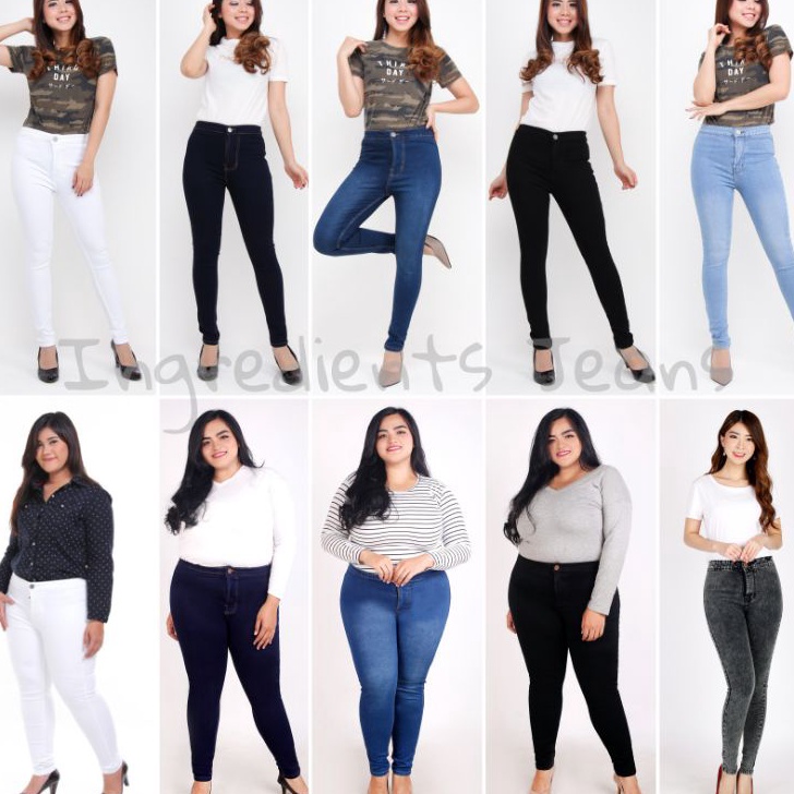 Flash Sale Celana Highwaist Jeans Wanita Jumbo JSK JEANS Size 2738