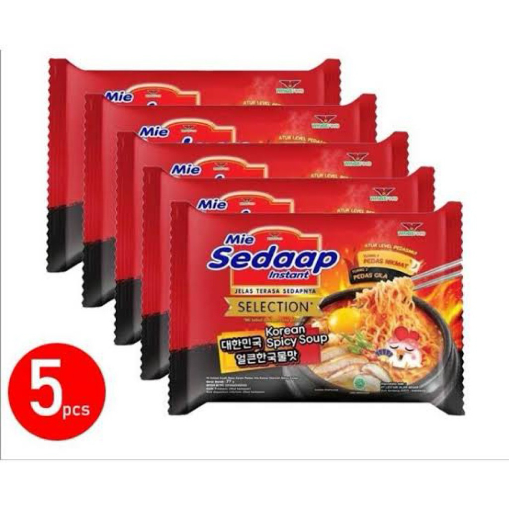 

Mie Sedaap Korean Spicy Soup Isi 5 Pcs