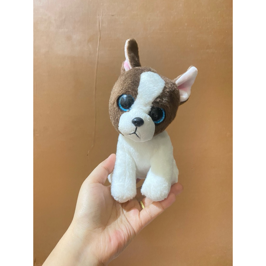 Boneka Karakter Anjing Lucu TY Size 20cm Original / Boneka Anjing TY / Boneka Mata Belo Glitter TY