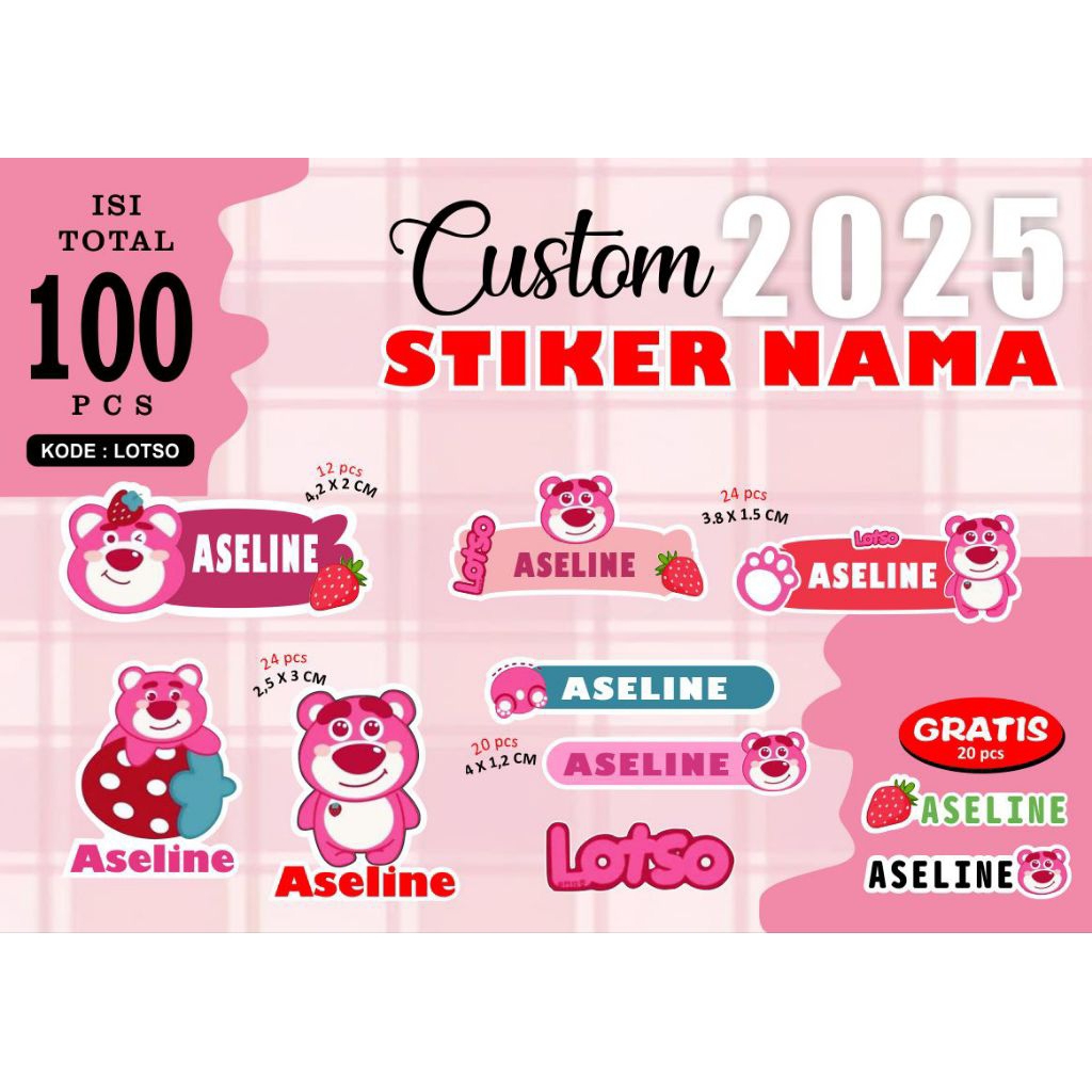 

STIKER LABEL NAMA /STIKER MAPEL / STIKER / STIKER NAMA ANAK / STIKER KUROMI SANRIO / STIKER KARAKTER / STIKER CUSTOM